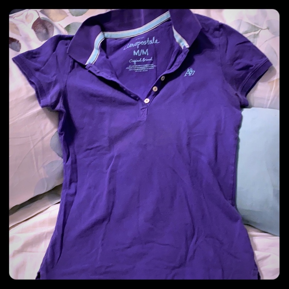 Aeropostale’s purple and teal polo